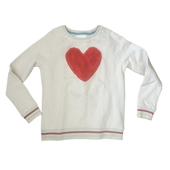 Mini Boden Other - Boden (11|12y) Heart Appliqué Sweatshirt